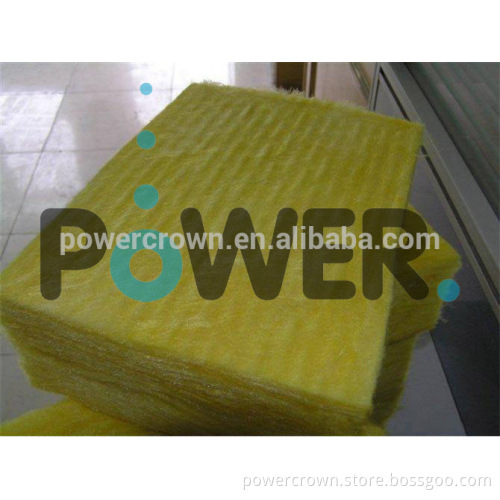 density 10-100kg/m3 yellow thermal insulation glass wool board for wall made in china